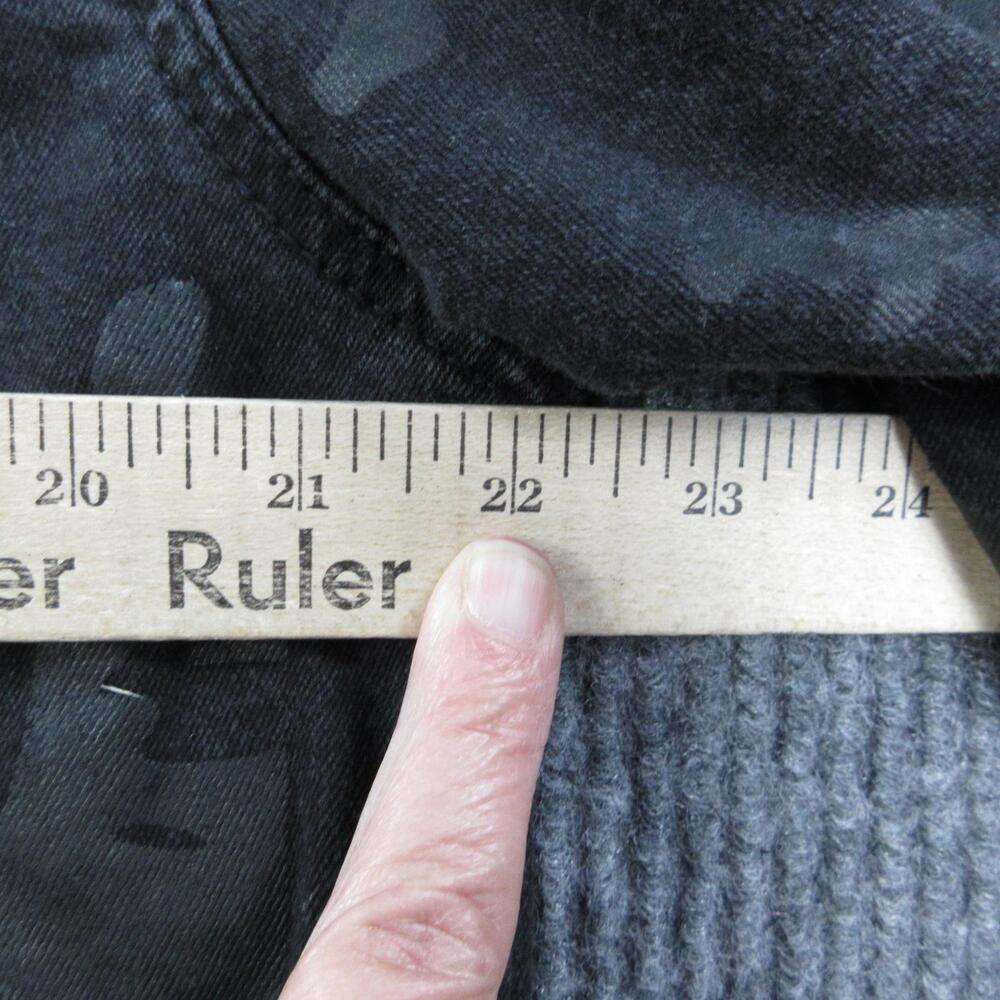 FWRD Denim Jacket Mens XL Black Biker Collared Pockets Stretch Button Tags NWT - Picture 4 of 16